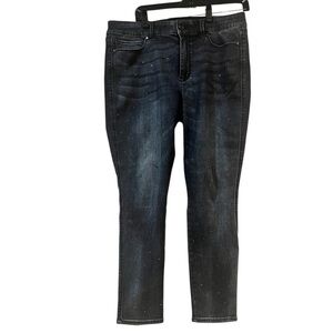 White House Black Market Mid Rise Front Studs Skinny Ankle Jeans size 12 EUC